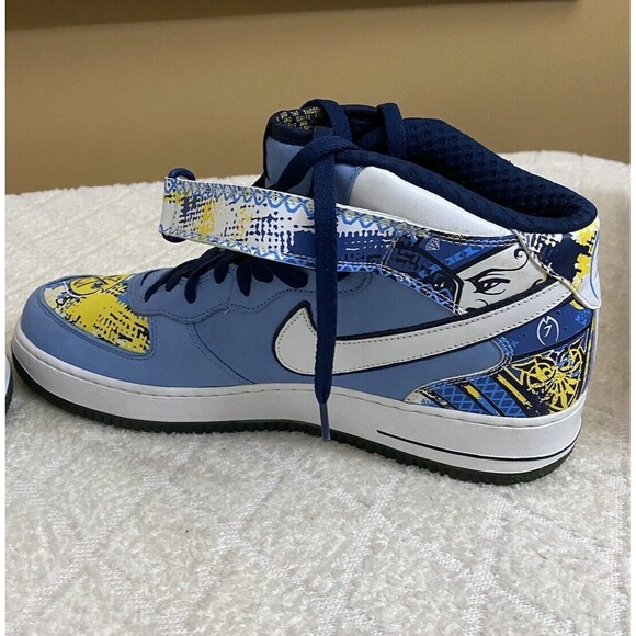 Nike Air Force 1 Mid Premium Michael Vick Collection Royale Blue 2006 Size 12.5 - Picture 6 of 16